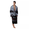 Vampire Girl Halloween Print Men's Robe-grizzshop