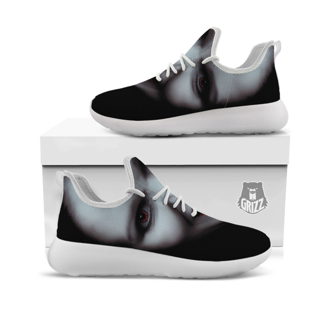 Vampire Girl Halloween Print White Athletic Shoes-grizzshop