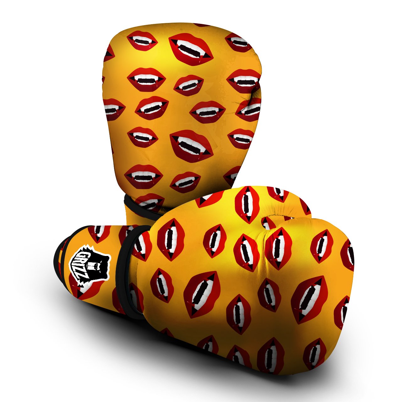 Vampire Lips Halloween Print Pattern Boxing Gloves-grizzshop