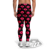 Vampire Lips Red Halloween Print Pattern Men's Leggings-grizzshop