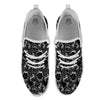 Vampire Mouth Black and White Print Pattern White Athletic Shoes-grizzshop