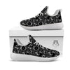 Vampire Mouth Black and White Print Pattern White Athletic Shoes-grizzshop