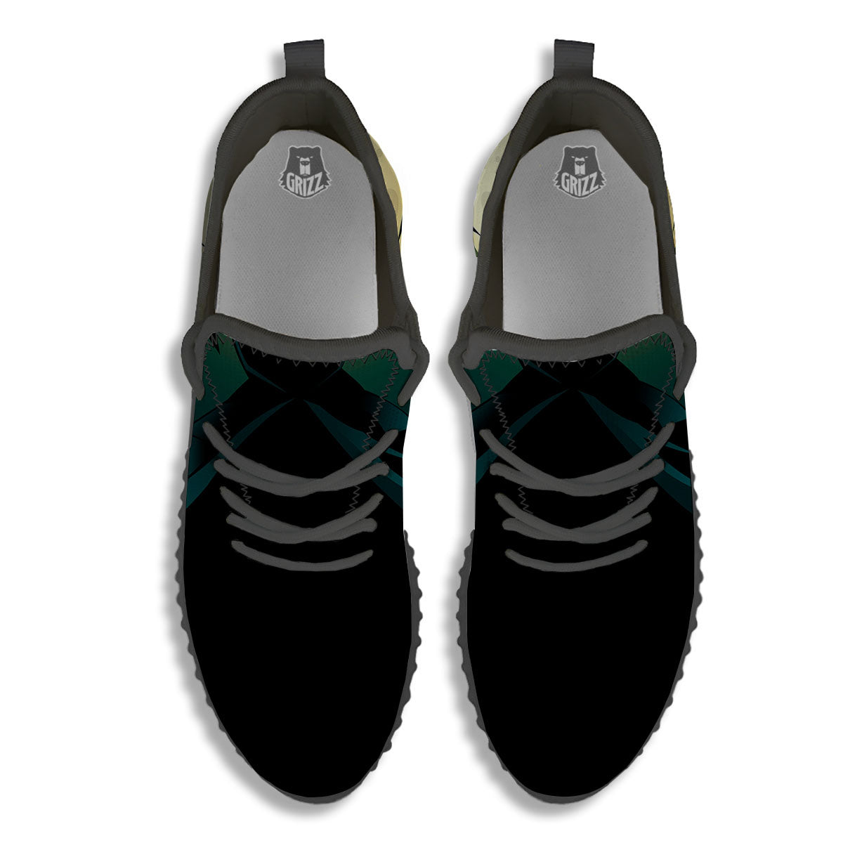 Vampire Silhouette Halloween Print Black Walking Shoes-grizzshop