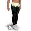 Vampire Silhouette Halloween Print Men's Leggings-grizzshop