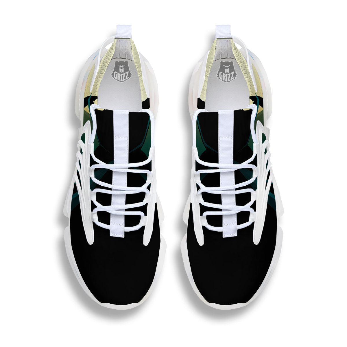 Vampire Silhouette Halloween Print White Gym Shoes-grizzshop
