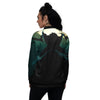 Vampire Silhouette Halloween Print Women's Bomber Jacket-grizzshop