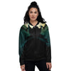 Vampire Silhouette Halloween Print Women's Bomber Jacket-grizzshop