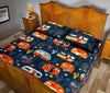 Van Camper Pattern Print Bed Set Quilt-grizzshop