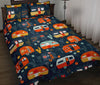 Van Camper Pattern Print Bed Set Quilt-grizzshop