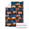 Van Camper Pattern Print Blanket-grizzshop