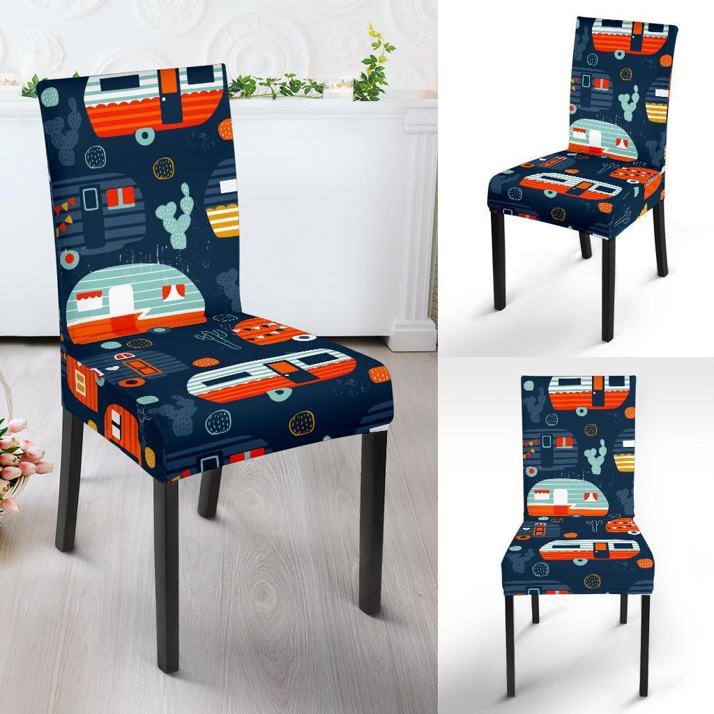 Van Camper Pattern Print Chair Cover-grizzshop