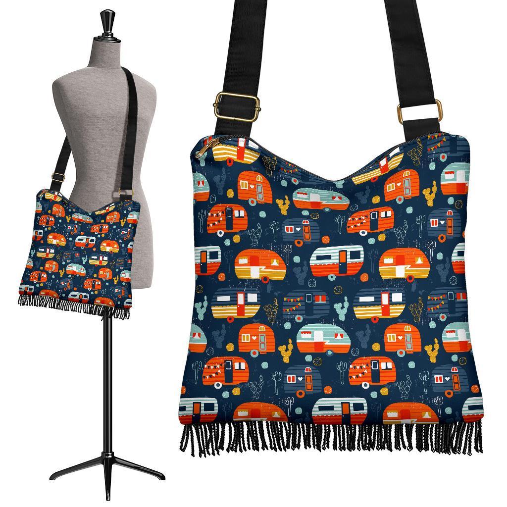 Van Camper Pattern Print Crossbody bags-grizzshop