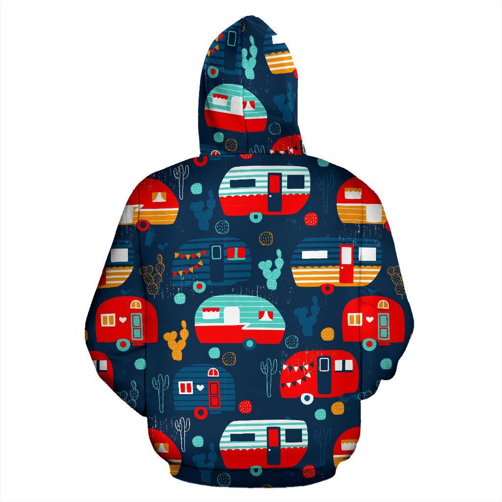 Van Camper Pattern Print Men Women Pullover Hoodie-grizzshop