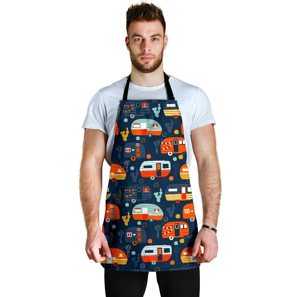 Van Camper Pattern Print Men's Apron-grizzshop