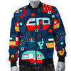 Van Camper Pattern Print Men's Bomber Jacket-grizzshop