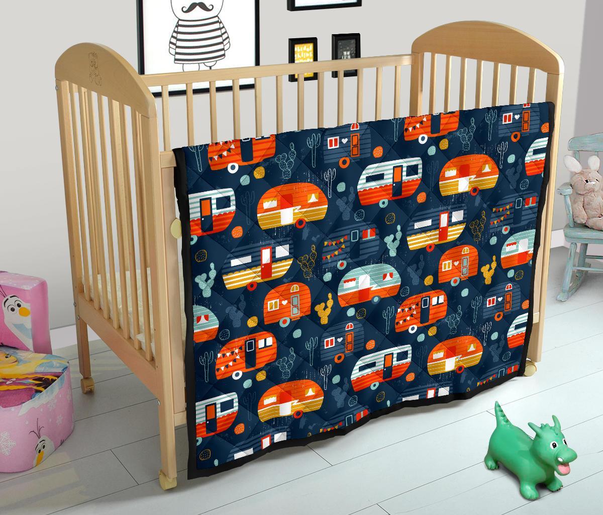 Van Camper Pattern Print Quilt-grizzshop