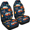 Van Camper Pattern Print Universal Car Seat Cover-grizzshop