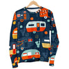 Van Camper Pattern Print Women's Sweatshirt-grizzshop