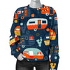 Van Camper Pattern Print Women's Sweatshirt-grizzshop