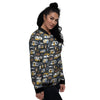 Van Camping Print Pattern Women's Bomber Jacket-grizzshop