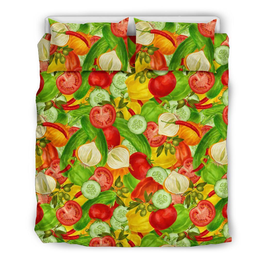 Vegan Colorful Pattern Print Duvet Cover Bedding Set-grizzshop