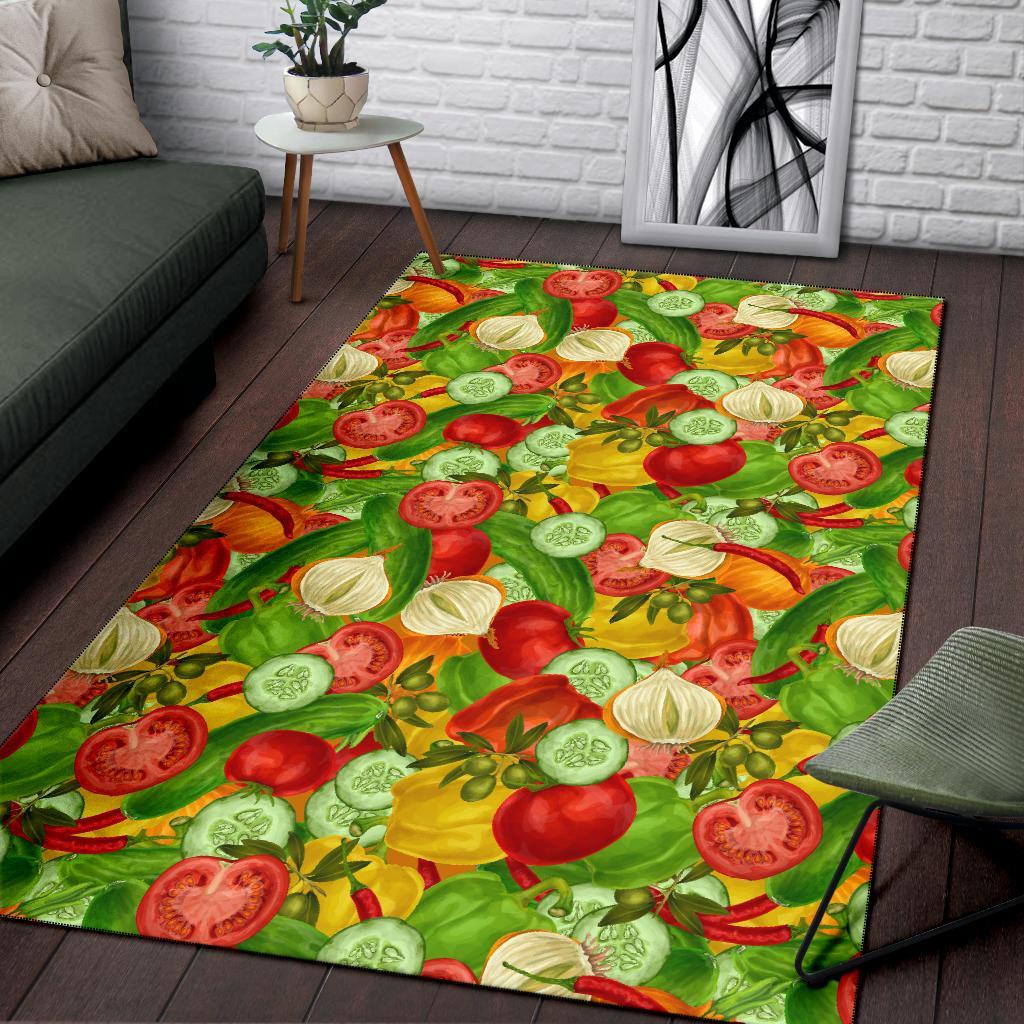 Vegan Colorful Pattern Print Floor Mat-grizzshop