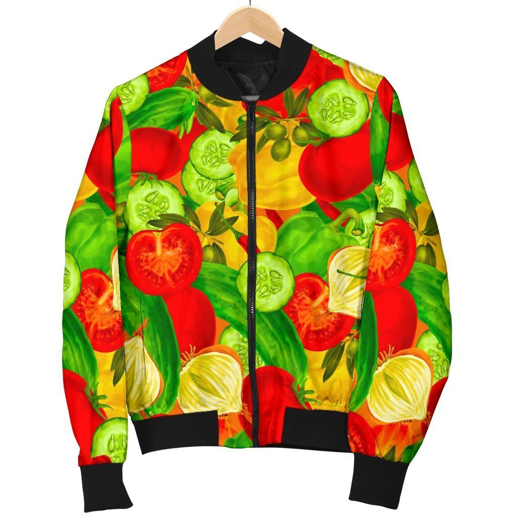 Vegan Colorful Pattern Print Men's Bomber Jacket-grizzshop
