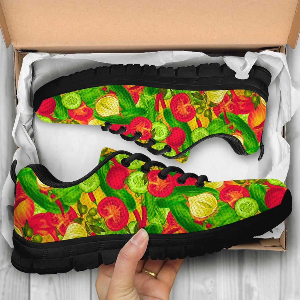 Vegan Colorful Pattern Print Sneaker Shoes For Men Women-grizzshop