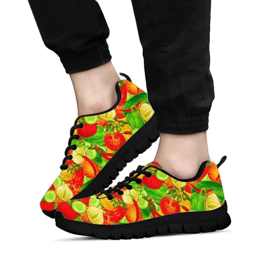 Vegan Colorful Pattern Print Sneaker Shoes For Men Women-grizzshop