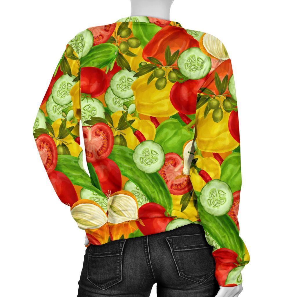 Vegan Colorful Pattern Print Women's Sweatshirt-grizzshop