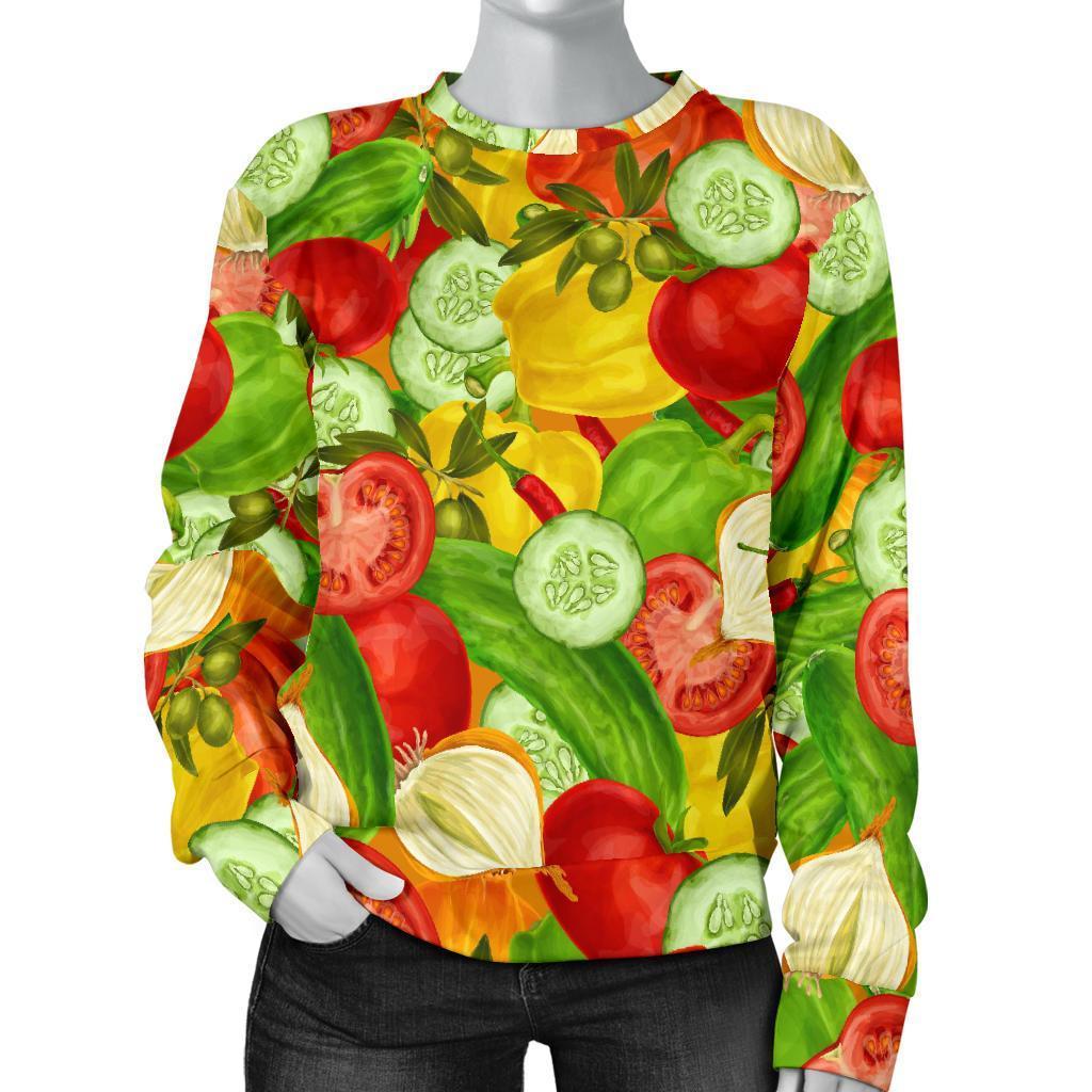 Vegan Colorful Pattern Print Women's Sweatshirt-grizzshop