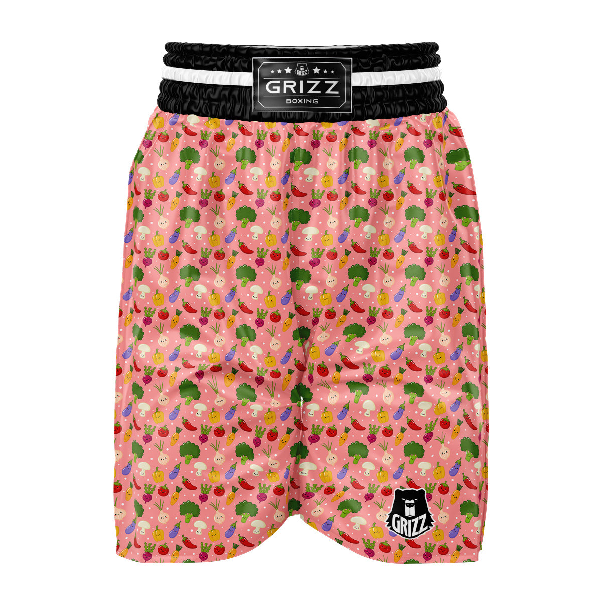 Vegan Cute Print Pattern Boxing Shorts-grizzshop