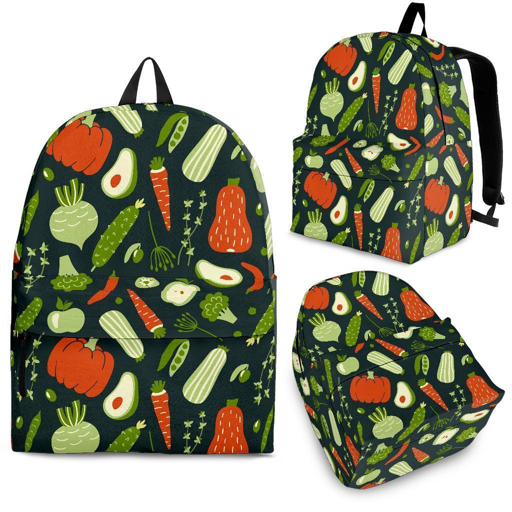 Vegan Pattern Print Backpack-grizzshop