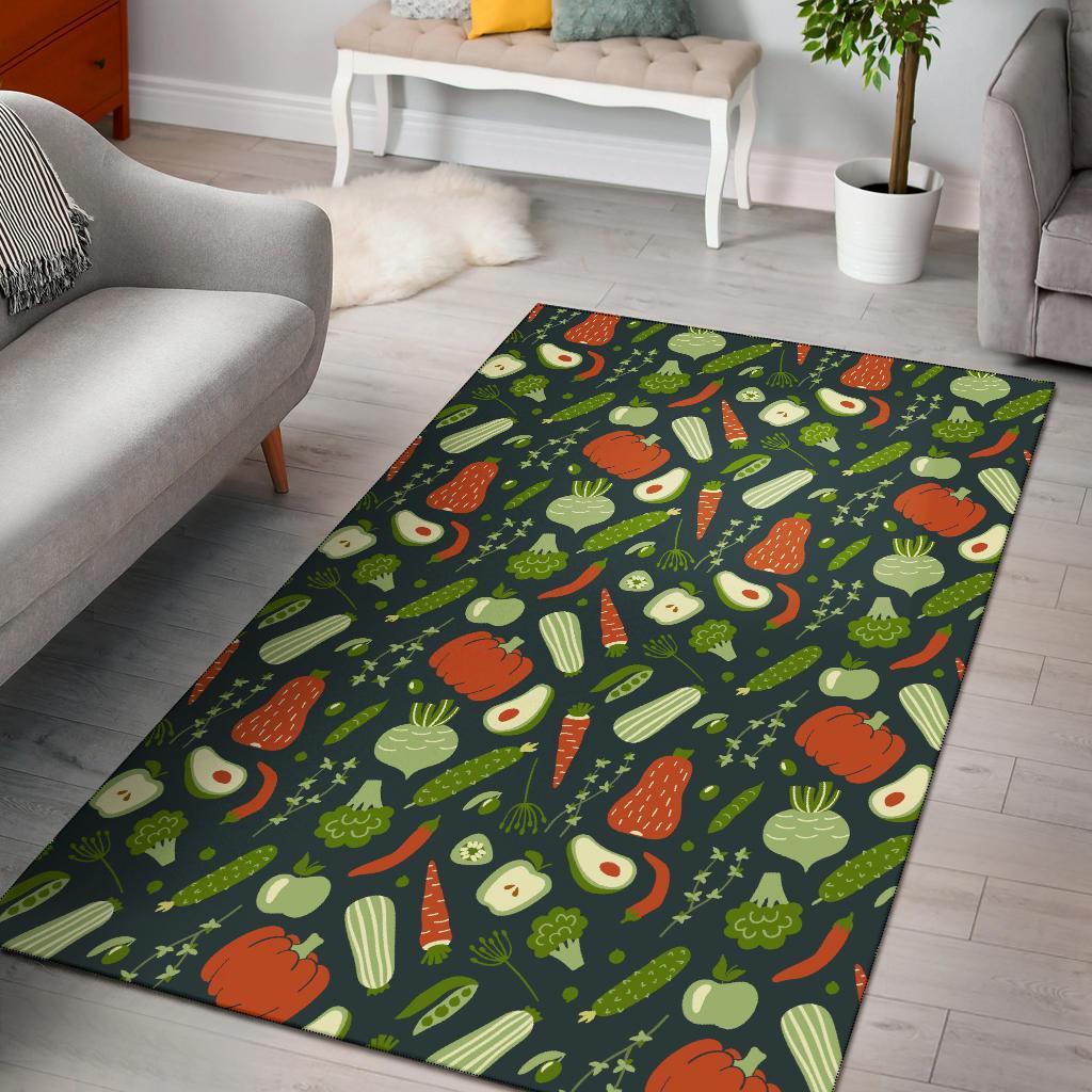 Vegan Pattern Print Floor Mat-grizzshop