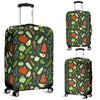 Vegan Pattern Print Luggage Cover Protector-grizzshop