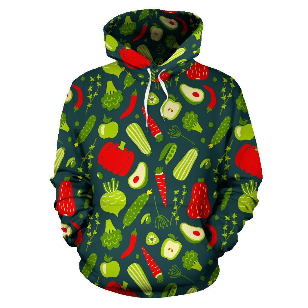 Vegan Pattern Print Men Women Pullover Hoodie-grizzshop