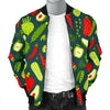 Vegan Pattern Print Men's Bomber Jacket-grizzshop