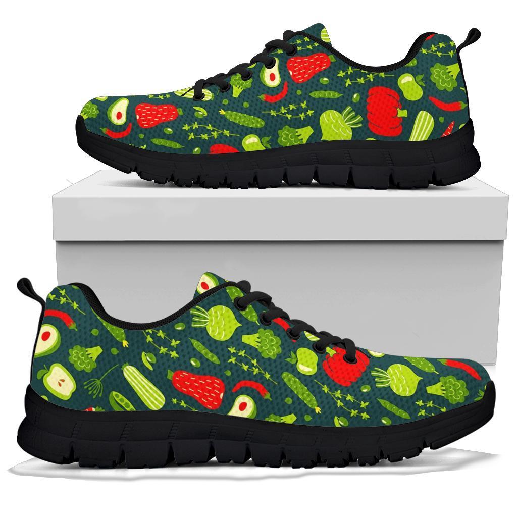 Vegan Pattern Print Sneaker Shoes For Men Women-grizzshop