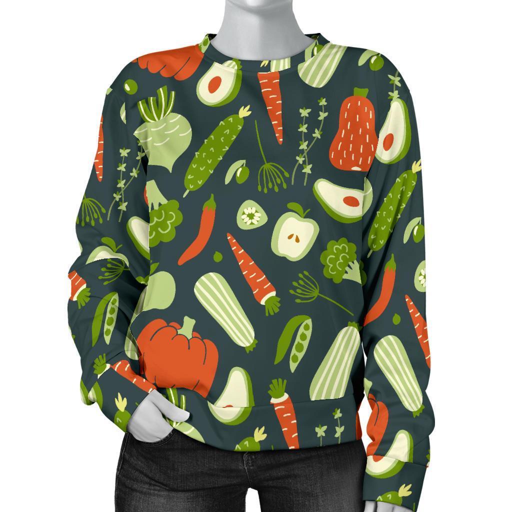 Vegan Pattern Print Women's Sweatshirt-grizzshop