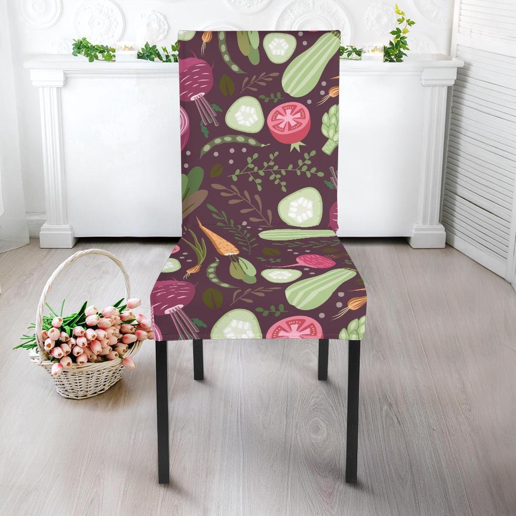 Vegan Print Pattern Chair Cover-grizzshop