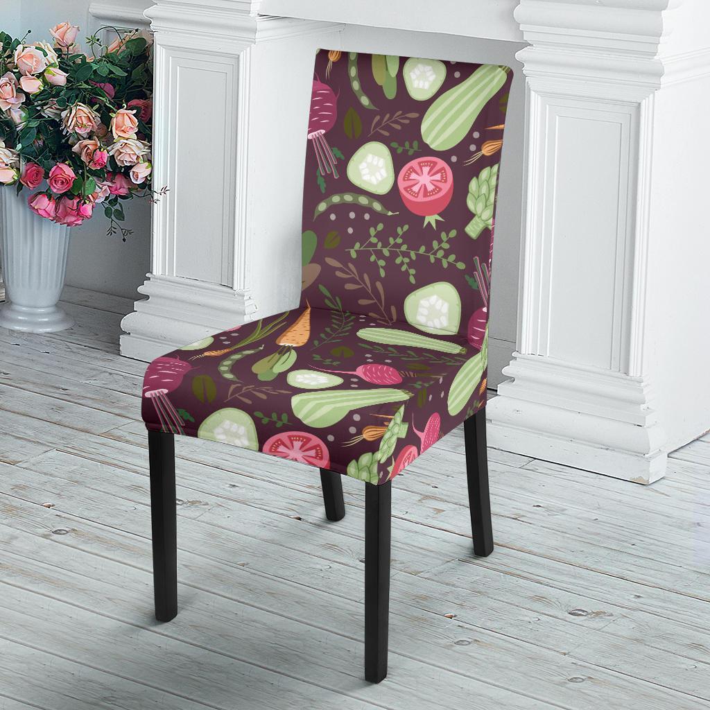 Vegan Print Pattern Chair Cover-grizzshop