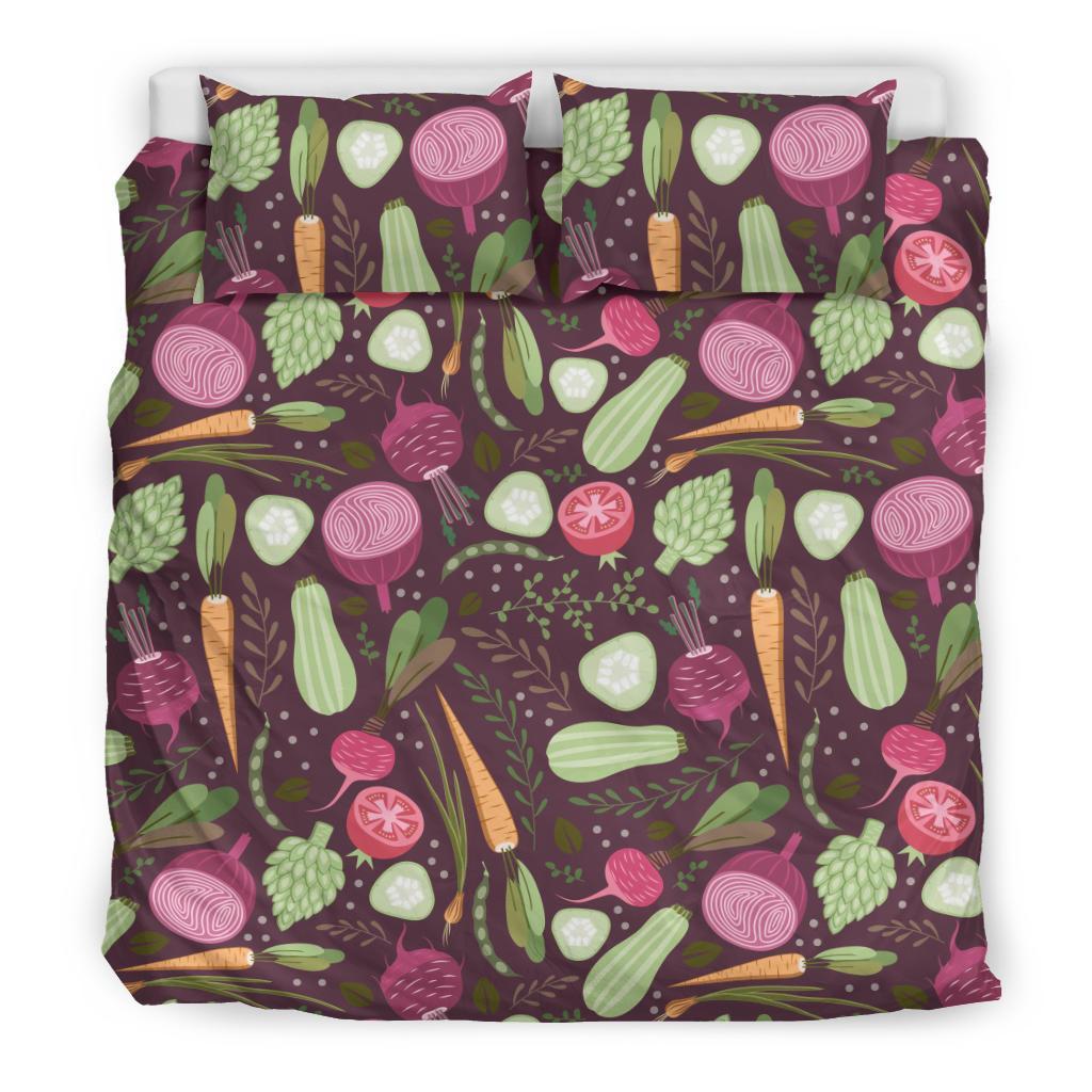 Vegan Print Pattern Duvet Cover Bedding Set-grizzshop