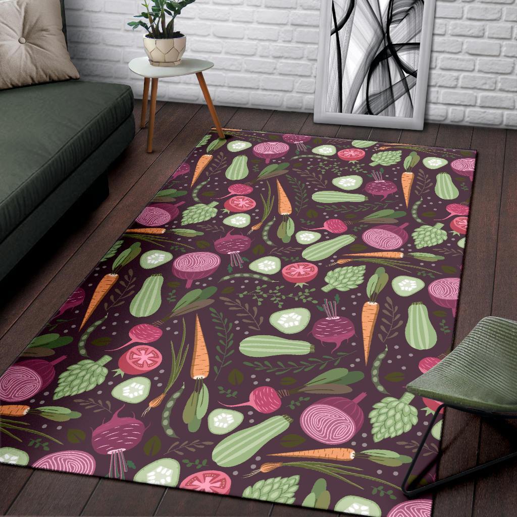 Vegan Print Pattern Floor Mat-grizzshop