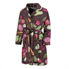 Vegan Print Pattern Men Long Robe-grizzshop