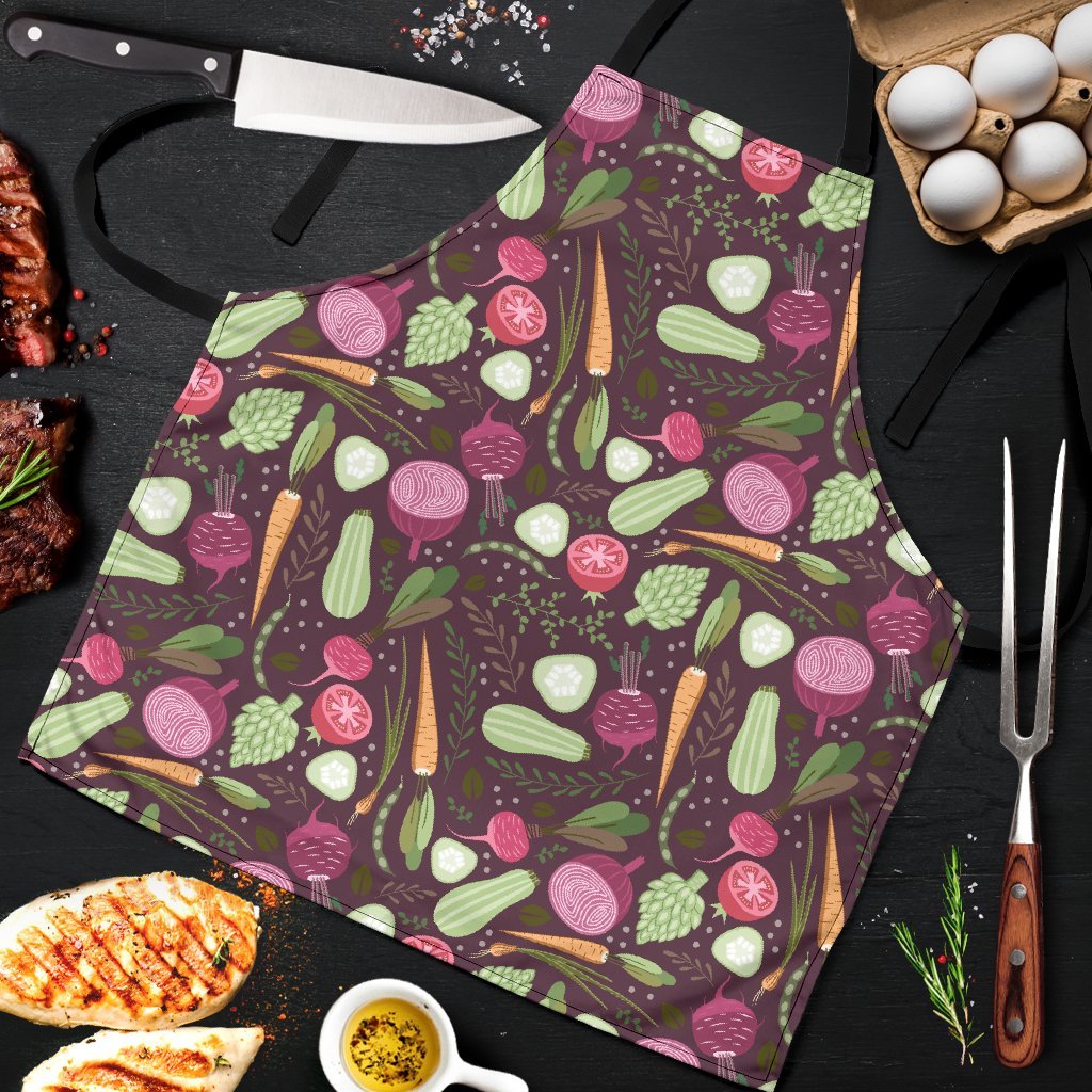 Vegan Print Pattern Men's Apron-grizzshop