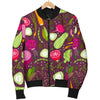 Vegan Print Pattern Men's Bomber Jacket-grizzshop