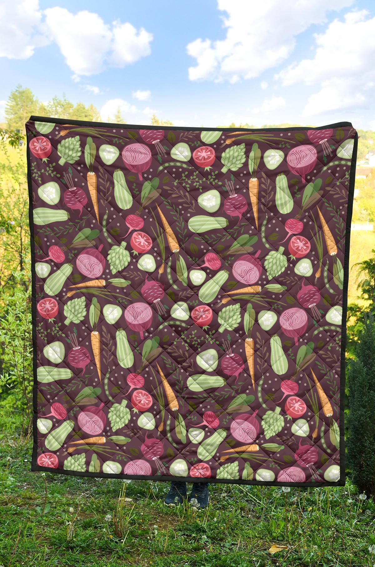 Vegan Print Pattern Quilt-grizzshop