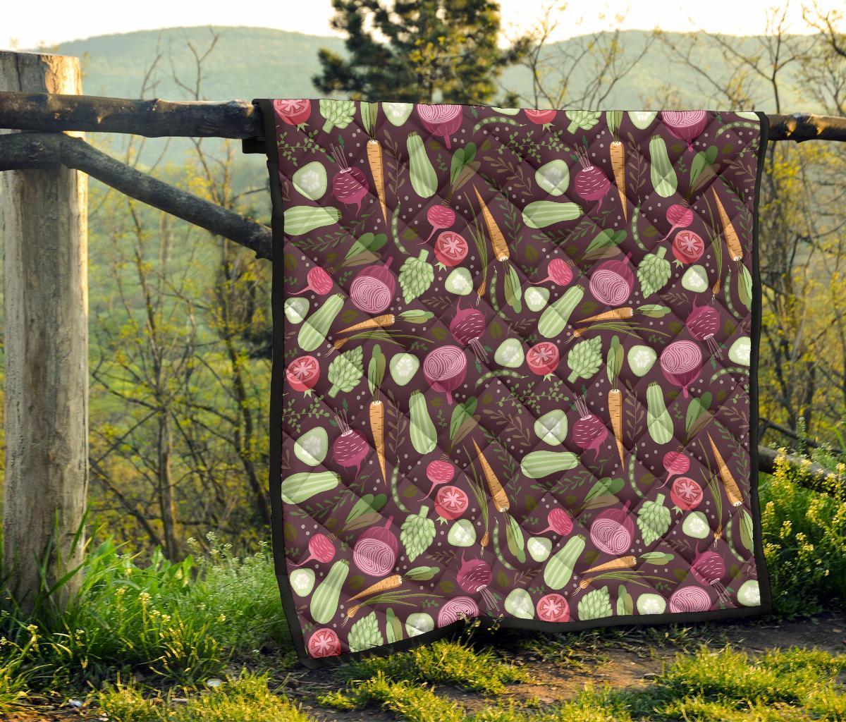 Vegan Print Pattern Quilt-grizzshop