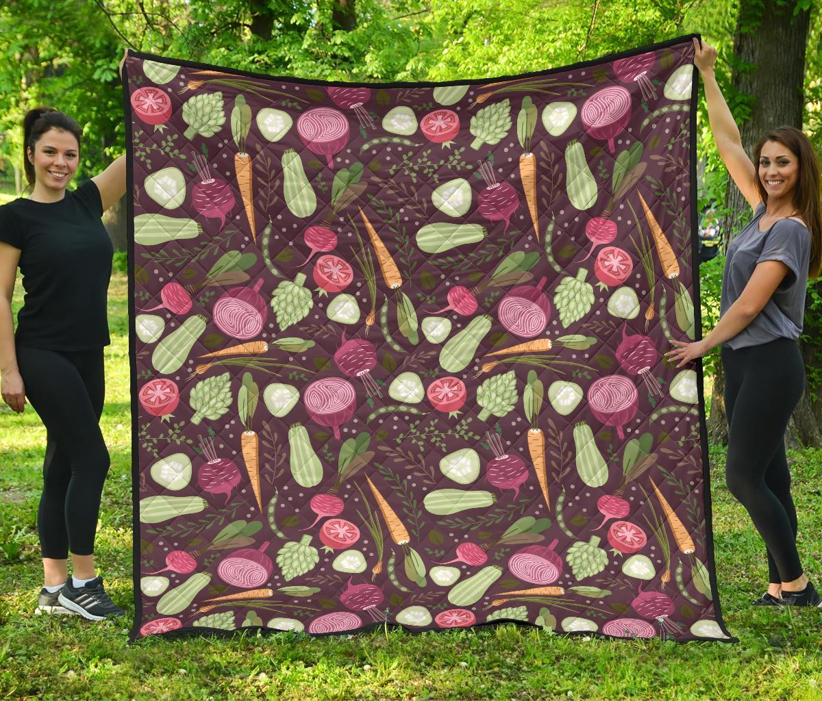 Vegan Print Pattern Quilt-grizzshop