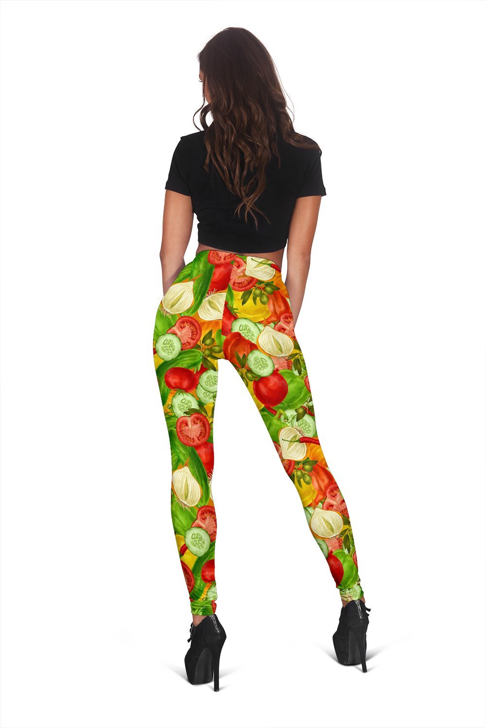 Vegan Colorful Pattern Print Women Leggings-grizzshop